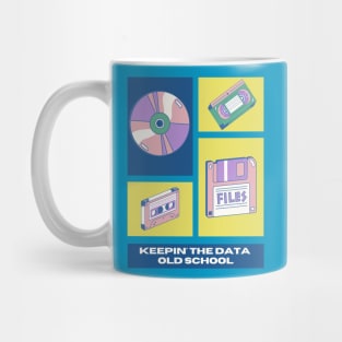 Keepin' The Data Old School (Retro Pink) | Geek Data Retro Design Mug